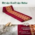 Kapok Thaikissen 3 Auflagen, Deluxe (Rot/Elefanten Seide)