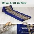 Kapok Thaikissen 3 Auflagen, Deluxe (Blau/Elefanten Seide)