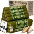 Kapok Thaikissen 3 Auflagen, Deluxe (Gr�n/Elefanten Seide)