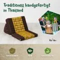 Kapok Thaikissen 3 Auflagen, Deluxe (Braun/Gold/Elefanten Seide)