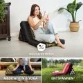 Kapok Thaikissen 3 Auflagen, Deluxe (Schwarz/Elefanten Seide)