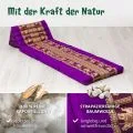 Kapok Thaikissen 3 Auflagen, Deluxe (Lila/Elefanten Seide)