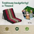 Kapok Thaikissen 3 Auflagen, Classic (Schwarz/Rot)