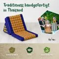 Kapok Thaikissen 3 Auflagen, Classic (Blau/Gelb)