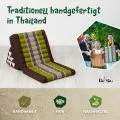 Kapok Thaikissen 3 Auflagen, Classic (Braun/Gr�n)