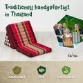 Kapok Thaikissen 3 Auflagen, Classic (Rubinrot)