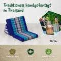 Kapok Thaikissen 3 Auflagen, Classic (Blau)