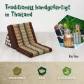 Kapok Thaikissen 3 Auflagen, Classic (Braun)