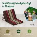 Kapok Thaikissen 3 Auflagen, Classic (Weinrot)