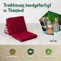 Kapok Thaikissen 3 Auflagen, Basic (Rot Uni)