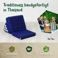 Kapok Thaikissen 3 Auflagen, Basic (Blau Uni)