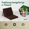 Kapok Thaikissen 3 Auflagen, Basic (Braun Uni)