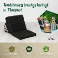 Kapok Thaikissen 3 Auflagen, Basic (Schwarz Uni)