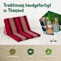 Kapok Thaikissen XXL breit (Rot/Elefanten)