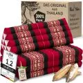 Kapok Thaikissen XXL breit (Rot/Elefanten)