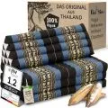 Kapok Thaikissen XXL breit (Blau/Elefanten)