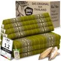 Kapok Thaikissen XXL breit (Gr�n/Elefanten)