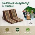 Kapok Thaikissen XXL breit (Braun/Elefanten)