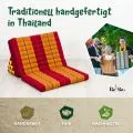 Kapok Thaikissen XXL breit (Rot/Gelb)