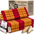 Kapok Thaikissen XXL breit (Rot/Gelb)