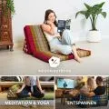 Kapok Thaikissen XXL breit (Rot/Gr�n)