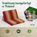 Kapok Thaikissen XXL breit (Rot/Gr�n)