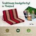 Kapok Thaikissen XXL breit (Rot/Schwarz)