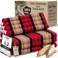 Kapok Thaikissen XXL breit (Rot/Schwarz)
