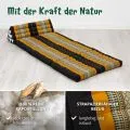 Kapok Thaikissen XXL breit (Schwarz/Orange)