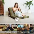 Kapok Thaikissen XXL breit (Braun/Gr�n)