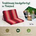 Kapok Thaikissen XXL breit (Rubinrot)