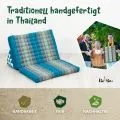 Kapok Thaikissen XXL breit (Hellblau)