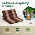 Kapok Thaikissen XXL breit (Weinrot)