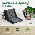 Kapok Thaikissen XXL hoch (Blau/Elefanten)