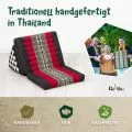 Kapok Thaikissen XXL hoch (Schwarz/Elefanten)