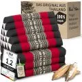 Kapok Thaikissen XXL hoch (Schwarz/Elefanten)