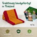Kapok Thaikissen XXL hoch (Rot/Gelb)