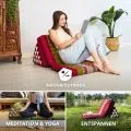 Kapok Thaikissen XXL hoch (Rot/Gr�n)