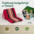 Kapok Thaikissen XXL hoch (Rot/Schwarz)