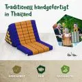 Kapok Thaikissen XXL hoch (Blau/Gelb)
