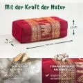 Kapok St�tzkissen, Deluxe (Rot/Elefanten Seide)