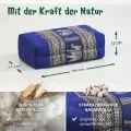 Kapok St�tzkissen, Deluxe (Blau/Elefanten Seide)