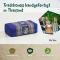 Kapok St�tzkissen, Deluxe (Blau/Elefanten Seide)