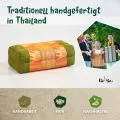 Kapok St�tzkissen, Deluxe (Gr�n/Orange/Elefanten Seide)