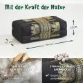 Kapok St�tzkissen, Deluxe (Schwarz/Elefanten Seide)