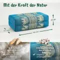 Kapok St�tzkissen, Deluxe (Hellblau/Elefanten Seide)