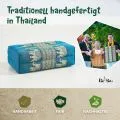 Kapok St�tzkissen, Deluxe (Hellblau/Elefanten Seide)