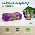 Kapok St�tzkissen, Deluxe (Lila/Elefanten Seide)