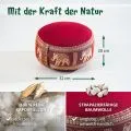 Kapok Zafukissen klein, Deluxe (Rot/Elefanten Seide)