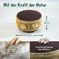 Kapok Zafukissen klein, Deluxe (Braun/Gold/Elefanten Seide)